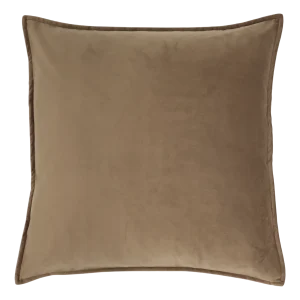 Sammetskuddfodral Ljusbrun, 2-pack