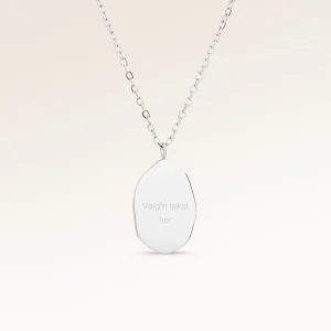 Asymmetriskt Halsband - Gravyr (Silver)