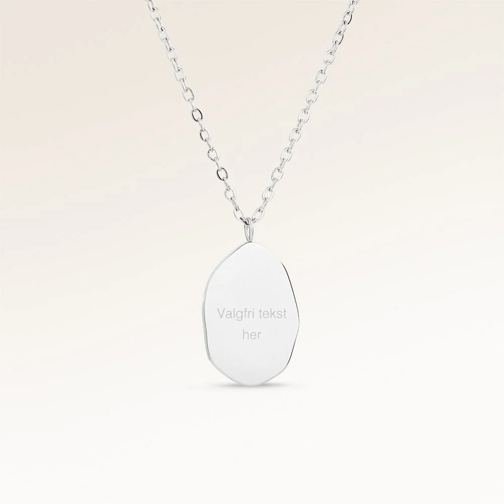Asymmetriskt Halsband - Gravyr (Silver)
