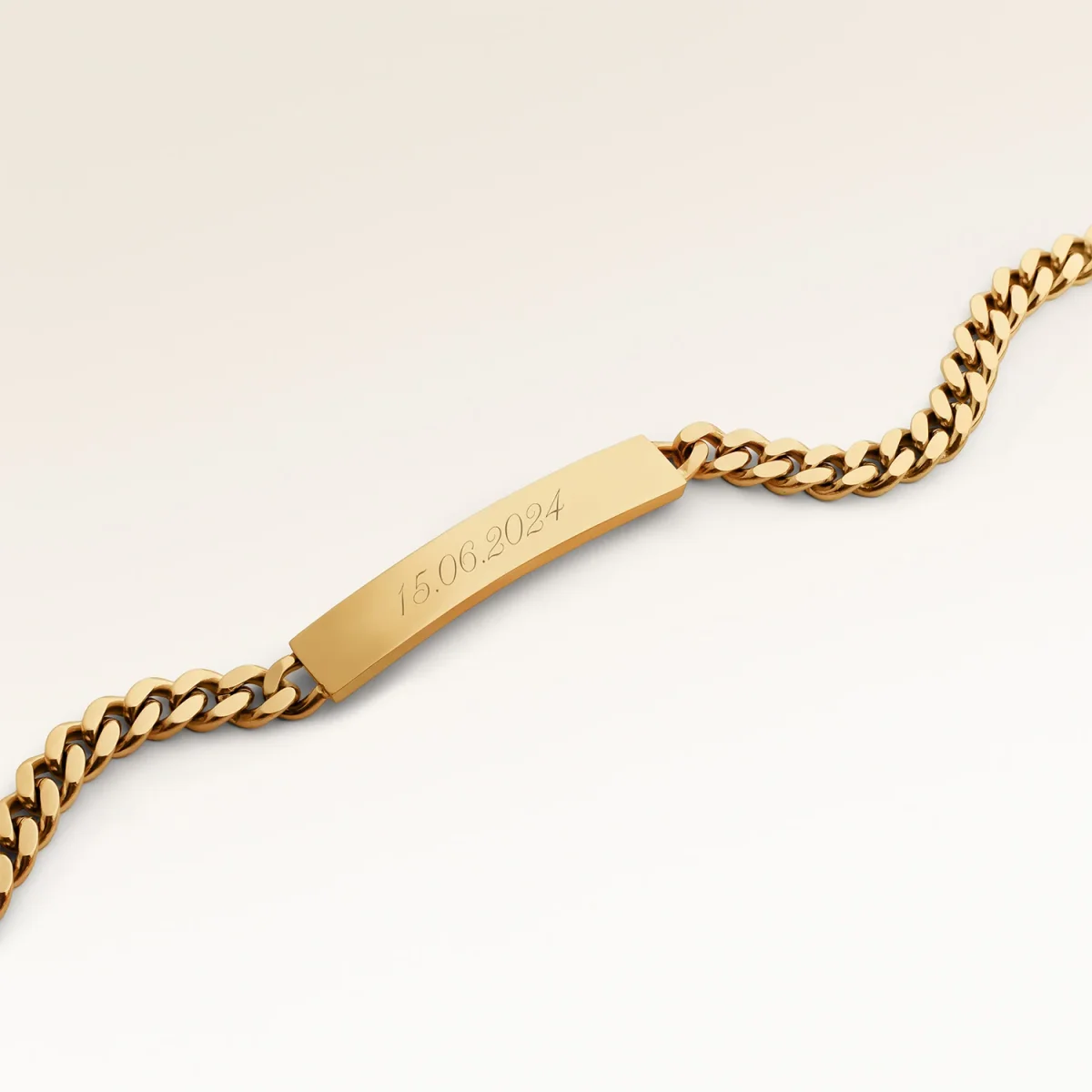 Bar Armband för Män - Gravyr (Guld) - Bild 5