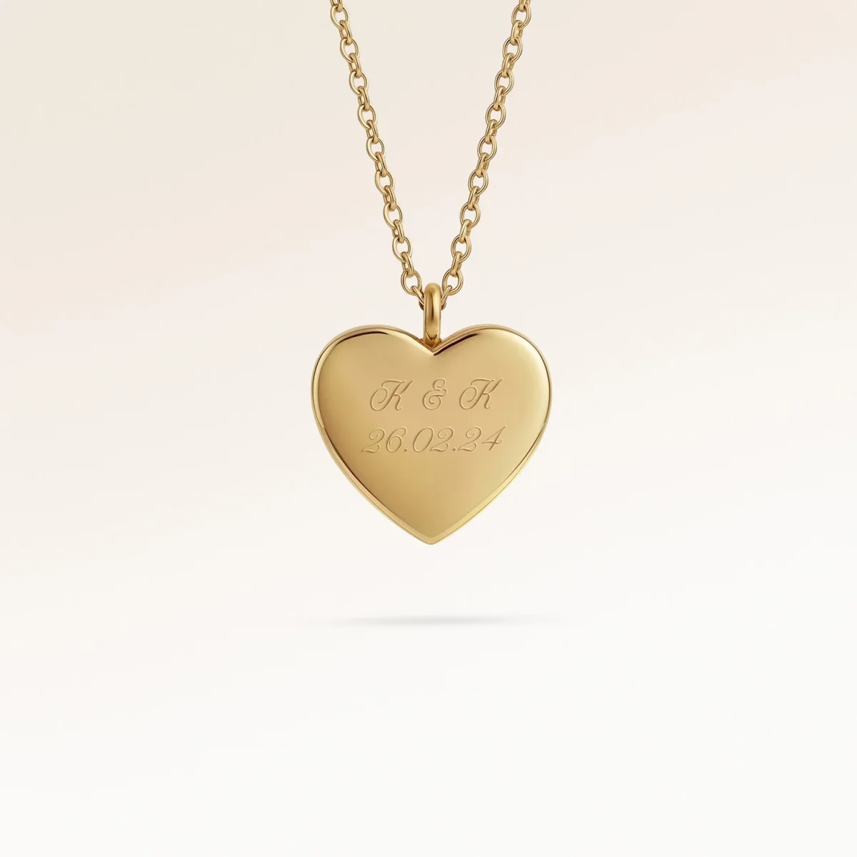 Vänskapshalsband - Hjärtformat Halsband (Guld) - Bild 4