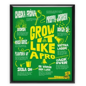 Poster Grow it like a pro - grön