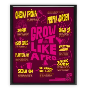 Poster Grow it like a pro - vinröd