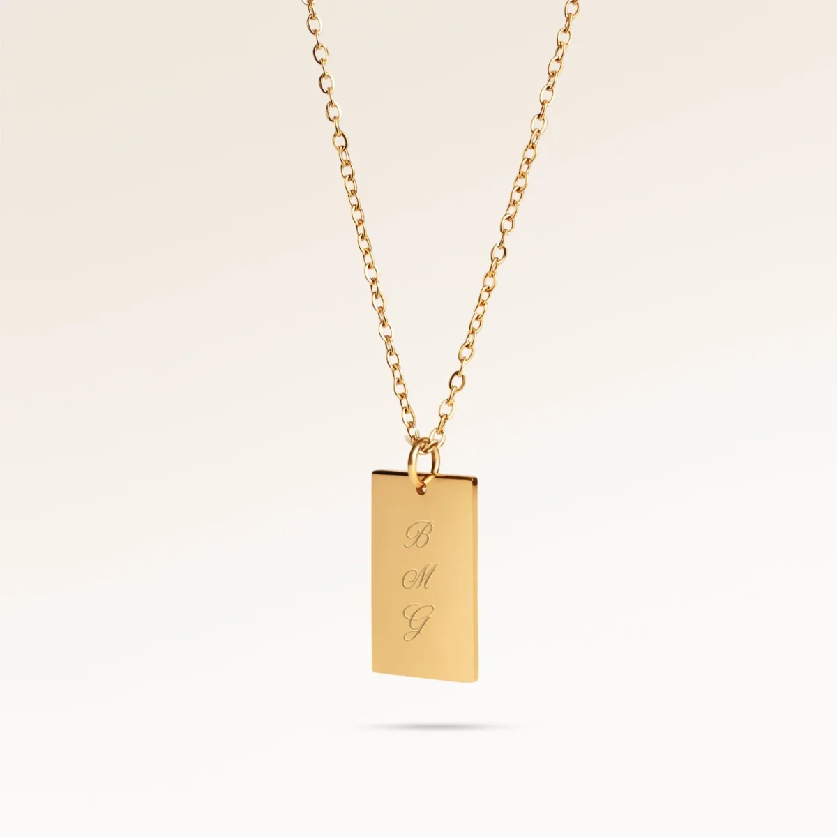 Ocean Waves Fyrkantigt Halsband - Gravyr (Guld) - Bild 7