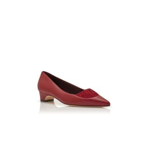 CALZA Pumps i rött nappaläder
