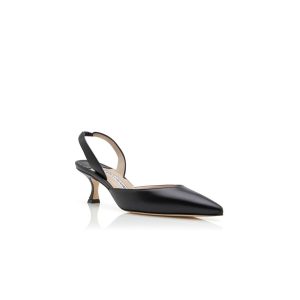 Carolyne Svarta pumps i nappaläder med slingback