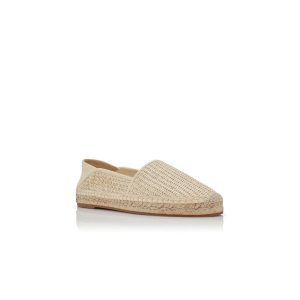 ESPADRA Ljuskrämfärgade espadriller i raffia