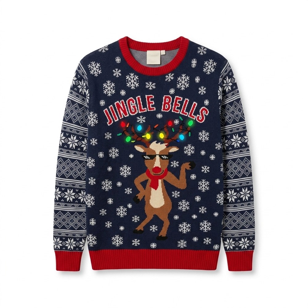 Familj julpulover lysande LED jingle bells - Bild 2