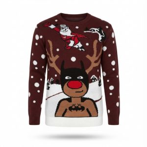 Julsweater för par ren Batman Julemand Superman