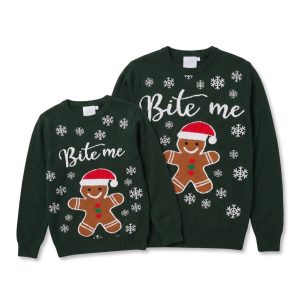 Julsweatshirt med pepparkaksgubbe i ekologisk bomull