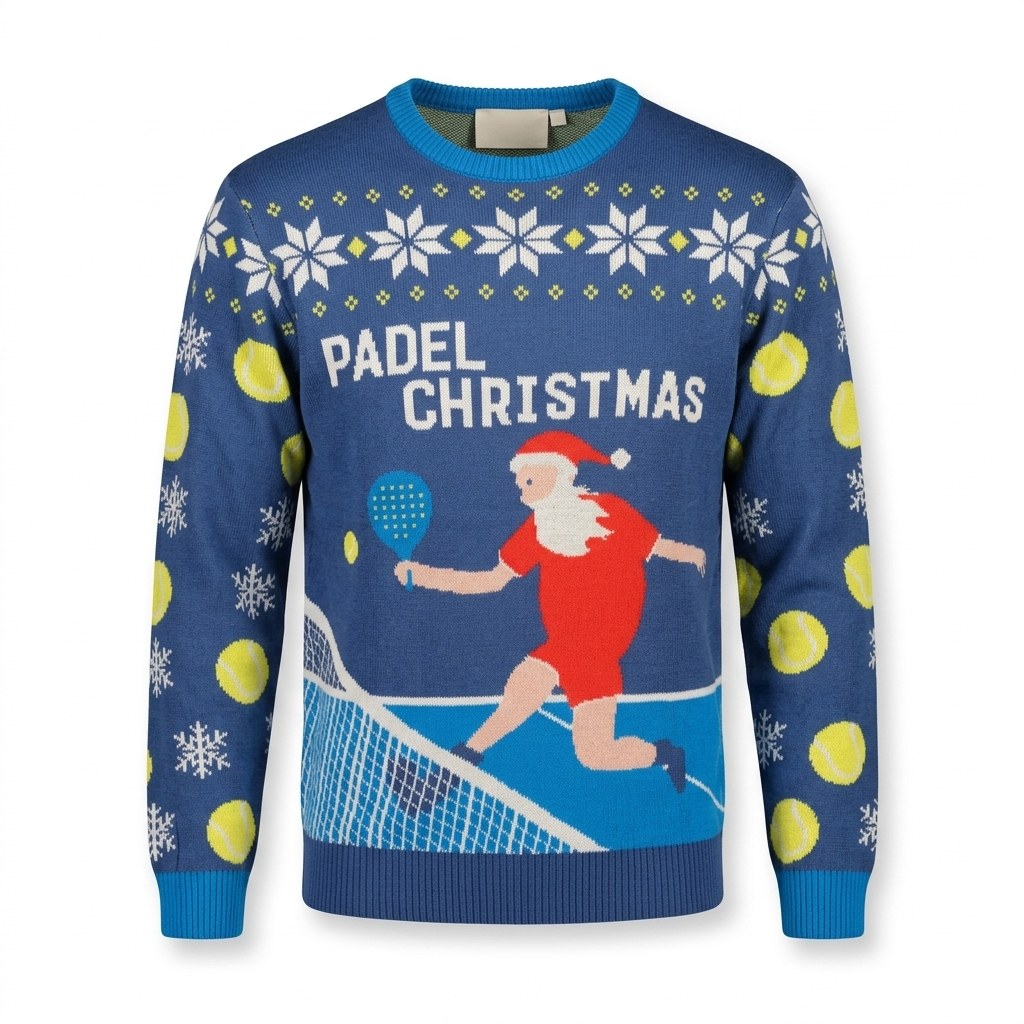 Jultröja för män blå padel christmas - Bild 2