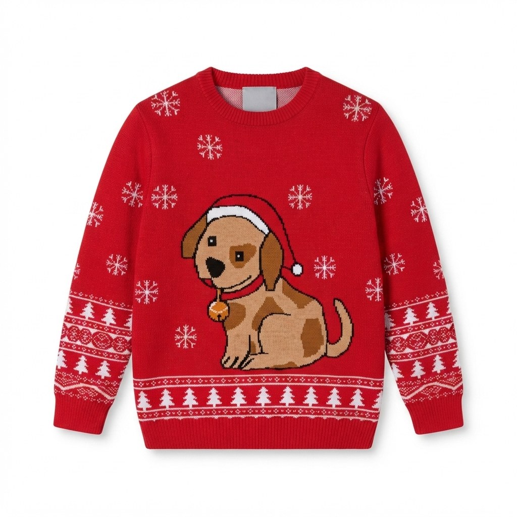 Julkofta för barn med liten hund - Bild 2