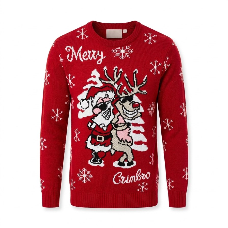 Julpullover med tomte och ren i solglasögon - Bild 2