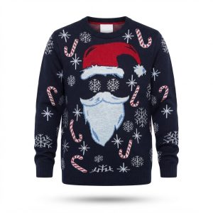 Familj julpulover julemanden svart