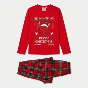 Julpyjamas för kvinna röd smile