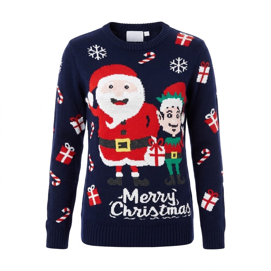 Jultröja för par Jultomten och älva - Bild 2