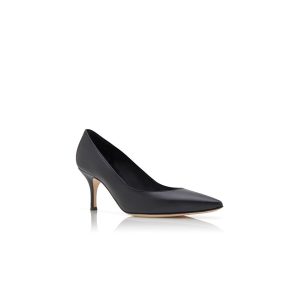 KIETTA Svarta pumps i nappaläder med spetsig tå