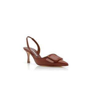 MAYSLI Bruna pumps i nappaläder med hälrem