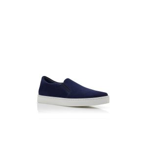 NADORA marinblå slip-on-sneakers i mocka