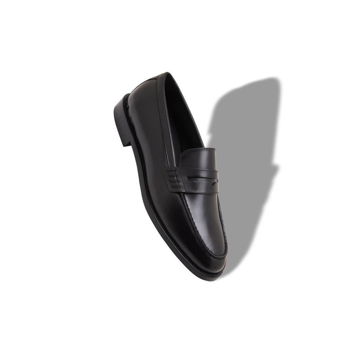 PERRY Svarta pennyloafers i kalvskinn - Bild 3