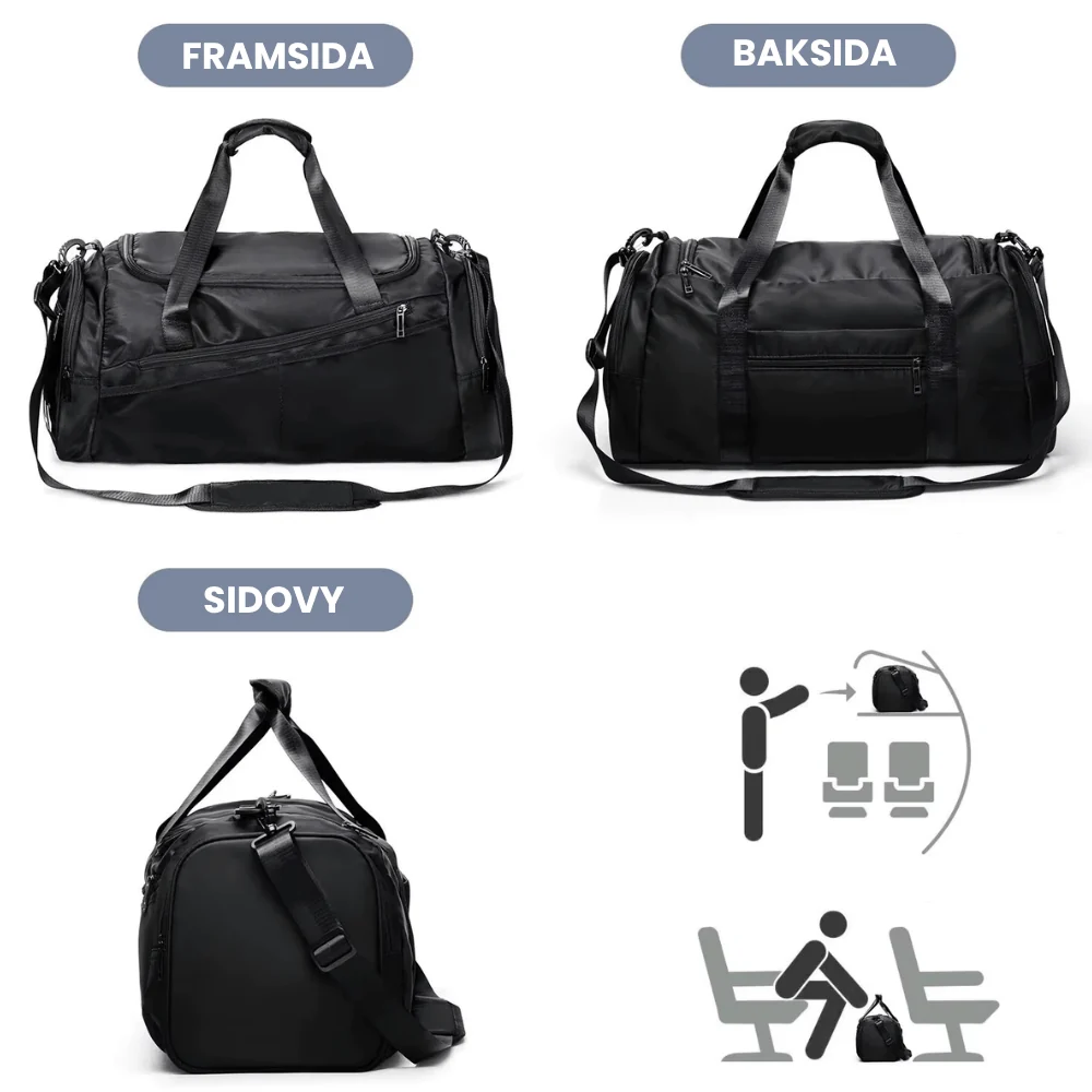 Rymlig Gymväska - Duffelbag |40L - Bild 6